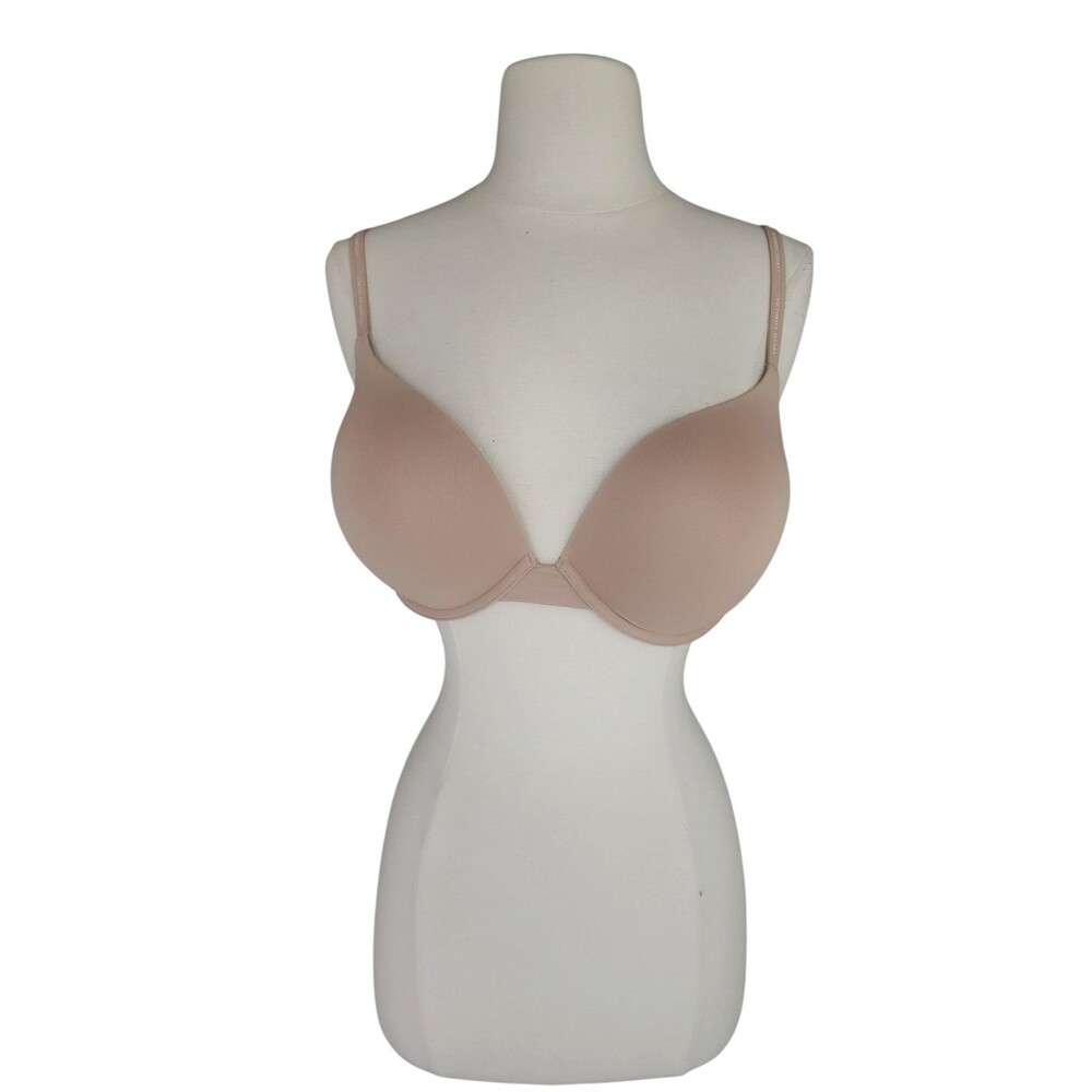 Victoria's Secret T-shirt Push-up Plunge Bra Women's Size 36D Tan Add 2 Sizes